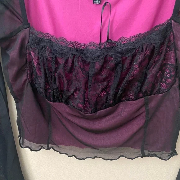 Cropped Mesh Top - Picture 5 of 7